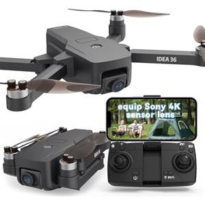 TTROARDS 36 GPS drone con telecamera 4K,SCHEDA SD CON MOTORE BRUSHLESS Drone con telecamera Adulto 4k, posizionamento ottico in streaming, trasmissione WiFi 5G, GPS Drone