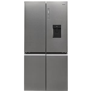 Haier Cube 90 Series 5 HTF-520IP7 Frigorifero, 525 L, 4 Porte, No Frost, Water Dispenser, Luce LED, Classe F, 90,8x64,8x190 cm, Inox