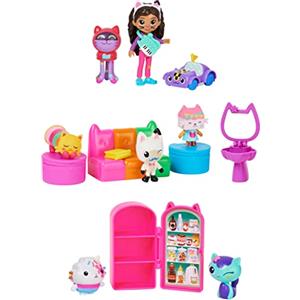 Gabby's Dollhouse, Confezione a sorpresa (solo su Amazon), personaggi e set di gioco con mobili per la casa delle bambole, giocattoli per bambini e bambine dai 3 anni in su