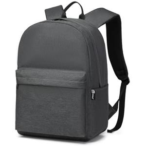 KONO Zaino casual, zaino scuola leggero 15,4 pollici Laptop Bag per viaggi lavoro scuola affari sport (Nero)