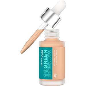 Maybelline Green Edition: Maybelline New York Olio Viso Colorato Green Edition, Per Copertura Naturale e Modulabile, Adatto a Tutti i Tipi di Pelle, Arricchito con Olio di Jojoba e Marula, 84% di Ingredienti di Origine Naturale, Tonalità:60