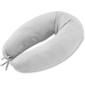 Totsy Baby Cuscino per dormire laterale 190 cm Cuscino comfort - cuscino per dormire con fodera Cuscino per il corpo Cuscino Mussola Grigio chiaro B