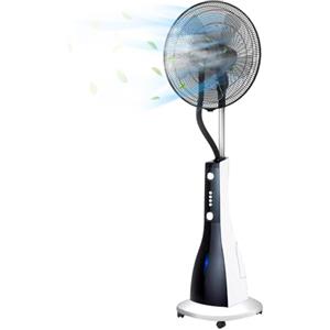 Wintem BAKU Ventilatore con Umidificatore - Diametro 40 cm, 3 Velocità, Timer da 2 Ore, Serbatoio da 3L, Motore in Rame, Oscillazione Orizzontale