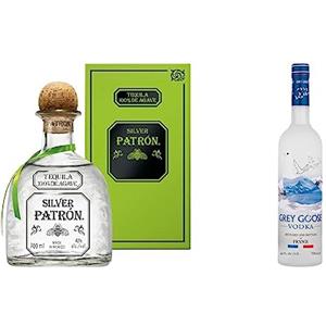 Patrón Tequila Silver, Altopiano di Jalisco, 700 ml & Grey Goose Vodka - 700 ml