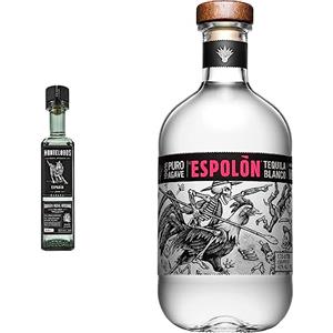 Montelobos - Espadin Joven: Mezcal Artigianale Messicana, bottiglia da 70 cl & Espolòn Tequila Blanco Tequila 100% Agave Messicana con Aroma di Agave Dolce e Note di Pepe, 40% Vol