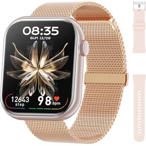 Hwagol smartwatch Donna Uomo 1.85 Pollici Touch Screen Smart Watch con chiamate Bluetooth, Orologio da Donna Uomo con 140+ modalità Sport SpO2, Orologio da Polso per iOS Android