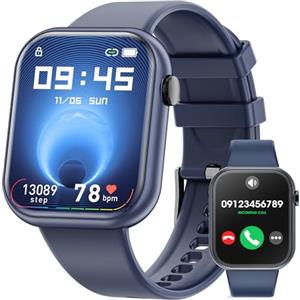 Hwagol smartwatch donna uomo 1.85 pollici touch screen smart watch con chiamate Bluetooth, orologio da donna uomo con 140+ modalità sport SpO2, orologio da polso per iOS Android