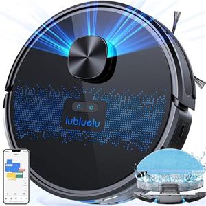 Lubluelu 4000Pa Robot Aspirapolvere Lavapavimenti con Mappatura a 5 Piani, Robot Vacuum Mop 3 in 1, LiDAR Laser 9.0, Aspirapolvere Robot Silenzioso per Pulizia Domestica, WiFi/APP/Alex Control (SL60D)