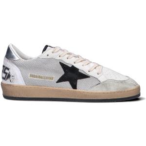 GOLDEN GOOSE BALLSTAR Sneaker uomo bianca/argento/nera in pelle
