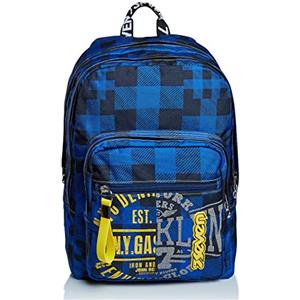 Seven New Fit Zaino, Doppio Scomparto, Scuola & Viaggio, tasca porta borraccia, Ragazzi e Bambini, Water resistant, Blu (Blue Deep)