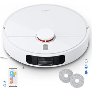 Xiaomi Robot Vacuum S10+, Aspirapolvere Lavapavimenti, Rilevamento Ostacoli 3D, Navigazione LiDAR, Aspirazione 4.000Pa, Pulizia a Pressione Doppio Panno Rotante, Identificazione tappeti, Controllo APP