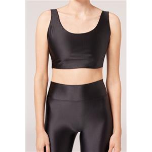 Calzedonia Top Super Lucido Satinato Nero