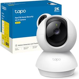 Tapo TP-Link Telecamera Wi-Fi Interno 2K(3MP), Videocamera sorveglianza, Visione Notturna, Notifiche in Tempo Reale, Storage su Cloud, MicroSD fino a 256GB, Funziona con Alexa e Google Assistant Tapo C210