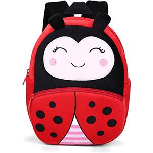 VINBAGGE Zaino per bambini per asilo nido e scuola per bambini, regalo di compleanno per bambini, borsa per animali domestici, cartone animato, carino per neonato, 1-3 anni, Coccinella A, S, Moderno