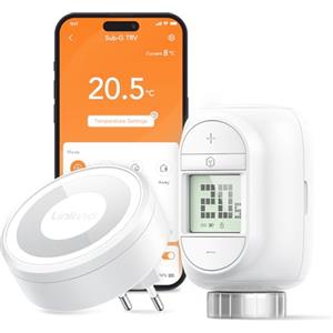 Linkind Valvole Termostatiche Intelligente Kit,WiFi Termostato di riscaldamento con Hub, controllo remoto/vocale, compatibile con Alexa/Google Assistant,M30*1,5mm