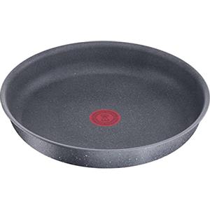 Lagostina Ingenio Mineralis Green Padella Ø 24 cm, Padella in Alluminio 100% Riciclato, per Gas, Forno e Induzione, con Indicatore di Cottura, Utilizzabile con Manico Removibile