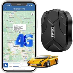 TKMARS 4G Tracker GPS per Auto 10000mah Localizzatore GPS Spia App Senza Abbonamento Smart Alarm Veicoli Antifurto Satellitare Auto Batteria Lunga Durata Magnetismo Ip66 Impermeabile