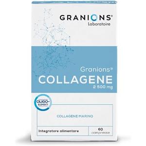 Granions Collagene 2500 mg, Idratazione della Pelle, Anti-âge, Viso, Bellezza, Zinco 10 mg, Assimilazione Ottimizzata, 60 Capsule