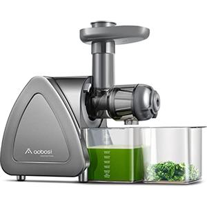 AAOBOSI Estrattore frutta e verdura AAOBOSI juicer-Spremiagrumi elettrico con controllo della velocità a 2 stadi-Centrifuga frutta e verdura con coclea a 8 stadi (37.2 x 30 x 27.2 cm, Grey)