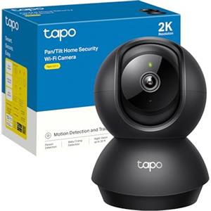 Tapo C211 Telecamera Wi-Fi Interno 2K(3MP), Videocamera Sorveglianza, Visione Notturna, Notifiche in Tempo Reale, Storage su Cloud, Rilevamento del Pianto del Bambino, Alexa, Google Assistant