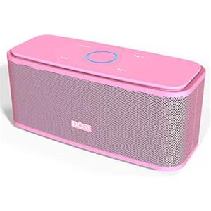 DOSS SoundBox Cassa Bluetooth 12W, Altoparlante Senza Fili Portatile Speaker, Pulsanti Touch, Suono Stereo, Microfono Integrato, Slot per Scheda TF, AUX-IN, 12 ore di Autonomia [Rosa]