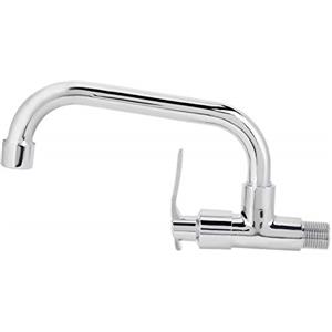 Nannigr Rubinetto dell'Acqua Universale. G1 / 2in Rubinetto dell'Acqua del Lavandino del Rubinetto dell'Acqua Fredda a Parete Singolo per Uso Domestico in Cucina Adatto per Cucina e Bagno(LQ 3093 20 cm)