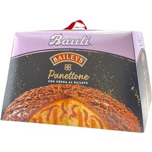CAIYA Bauli Panettone Crema al Baileys con Copertura di Cioccolato Fondente e Granella di Biscotto, 750 g - Novità 2022, 1 item