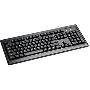 Kensington Tastiera ValuKeyboard con cavo USB da 150 cm, Compatibile con tutti i Laptop e Computer Desktop, Layout Italiano QWERTY, Nero, 1500109IT