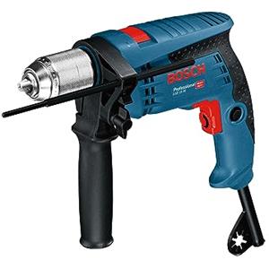 Bosch Professional Trapano con percussione GSB 13 RE (Motore da 600 Watt, incl. asta di profondità 210 mm, mandrino autoserrante 13 mm)