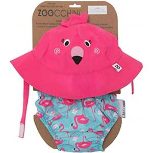 Zoocchini Costumino Contenitivo e Cappellino - Lavabile, Impermeabile, Protezione UPF 50+, 3-6 mesi, 1 2