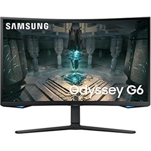 Samsung Monitor Gaming Odyssey G6 (S32BG652), Curvo (1000R), 32'', 2560x1440 (WQHD), HDR600, VA, 240 Hz, 1ms, Freesync Premium Pro, HDMI, USB, Display Port, Ingresso Audio, Casse Integrate, HAS, Pivot