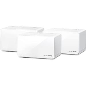 MERCUSYS Halo H90X(3-pack) WiFi 6 Mesh Router AX6000Mbps, 2,5 Gigabit Porta, Controllo Parental, Ripetitore e Access Point, Collega fino a 150 Dispositivi, 3 Pezzi con Copertura fino a 800 ㎡