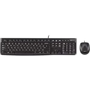 Logitech MK120 Combo Tastiera e Mouse con Filo per Windows, Layout Tedesco QWERTZ - Nero