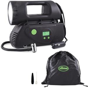 Slime 40067-95, Compressore pneumatici , Deluxe, digitale, tecnologia Inflate Right, robusto, con luce LED e tubo a innesto rapido, gonfiaggio in 4 minuti