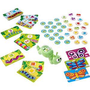 Mattel Games - Fisher-Price Patty Il Bruco, Abbinamenti di Carte, Colori, Forme, Gettoni e Bruco Girevole, Gioco per Bambini 3+Anni, GYJ81