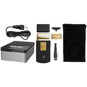 Wahl Travel Shaver Gold Edition Rasoio elettrico cordless e ricaricabile per uomo, ottimo per i viaggi, per tagliare capelli e barba, compatto e portatile