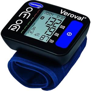 Veroval Compact + Polso Misuratore di Pressione Arteriosa da Polso, Compatto e Confortevole, Sistema Automatico di Tripla Misurazione, Bluetooth