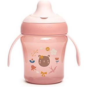 Suavinex 401191 Bicchiere Per Bambini Con Beccuccio Rigido E Manici, Da 6 Mesi, Forest Colore Rosa - 200Ml - 990 g