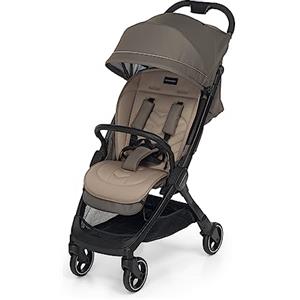 Foppapedretti Passeggino Leggero Ciao, per bambini 0-22 Kg (0-4 anni), Chiusura ad 1 mano, Self-Standing, Schienabile Regolabile, Ruote Ammortizzate, Porta Oggetti, Telaio in Alluminio, Cappuccino