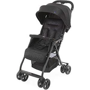 Aminoter Chicco OHlalà 3 Passeggino Ultraleggero da 0 Mesi a 15 kg, portata max 18 kg, Reclinabile e Pieghevole con Cestello Capiente, Chiusura Compatta, Parapioggia e Cappottina Estendibile, Nero