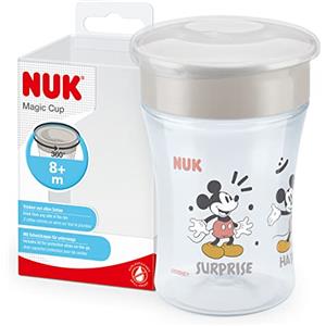 NUK Magic Cup bicchiere antigoccia | Bordo anti-rovesciamento a 360° | 8+ mesi | Senza BPA | 230 ml | Disney Topolino