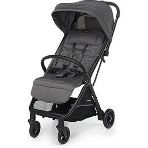 Foppapedretti Passeggino Compatto Jumbo, 0-22 Kg (0-4 anni), Chiusura ad 1 mano, Chiusura Self-Standing, Schienabile Regolabile, Ruote Ammortizzate, Cesto Porta Oggetti, Telaio in Alluminio, Graphite