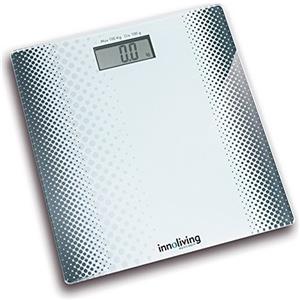 Innoliving INN-102 Bilancia Pesapersone Digitale Ultrathin con Design Ultraslim, Vetro Temperato, Sensori di Precisione, Capacità 180kg