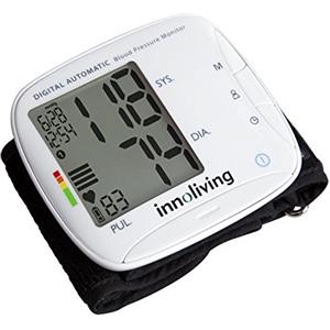 Innoliving INN-015 Misuratore di Pressione da Polso, Range Ampio 50-250mmHg, Memorie 120 Letture X 2 Utenti, Data e Ora, Batterie Incluse