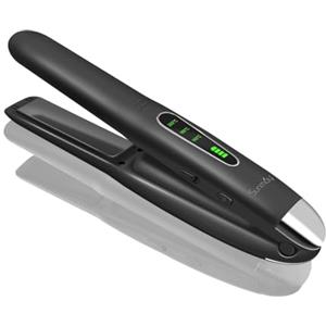 SUNMAY Voga Piastra per Capelli e Arricciacapelli Senza fili 2 in 1, Ferro da Stiro Portatile Ricaricabile USB, Mini Piastra da Viaggio Wireless con Temperature 3 Livelli, Batteria da 4800 mA - Nero