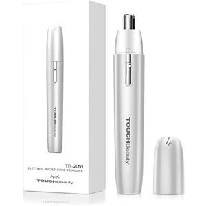 TOUCHBeauty Taglia Peli Naso Uomo,TOUCHBeauty Taglia Peli Naso e Orecchie Elettrico Professionale Indolore,Rasoio Naso Per Donne Precisione Rifinitore, Impermeabile IPX6 AG-2051Y(Argento)