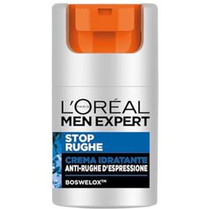 L'Oréal Paris men expert L'Oréal Paris Men Expert Stop Rughe, Crema Idratante Anti-Rughe d'Espressione, Con Boswelox, 50 ml