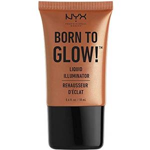NYX Professional Makeup Illuminante Liquido Born to Glow, Formula liquida Shimmer, Base per Fondotinta, Tonalità: Sun Goddess