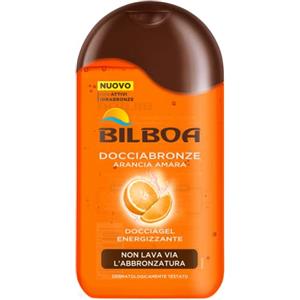 Bilboa, Docciabronze Energizzante, Doccia Shampoo con Arancia Amara per Corpo e Capelli, Idrata la Pelle e Non Toglie l'Abbronzatura, Dermatologicamente Testato, 250 ml