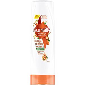 Sunsilk, Balsamo Olio d'Argan e di Mandorle, Balsamo per Capelli Fragili e Sciupati, Formula Nutriente e Rinforzante, con Olio d'Argan e Olio di Mandorle Biologico, Senza Siliconi, 350ml